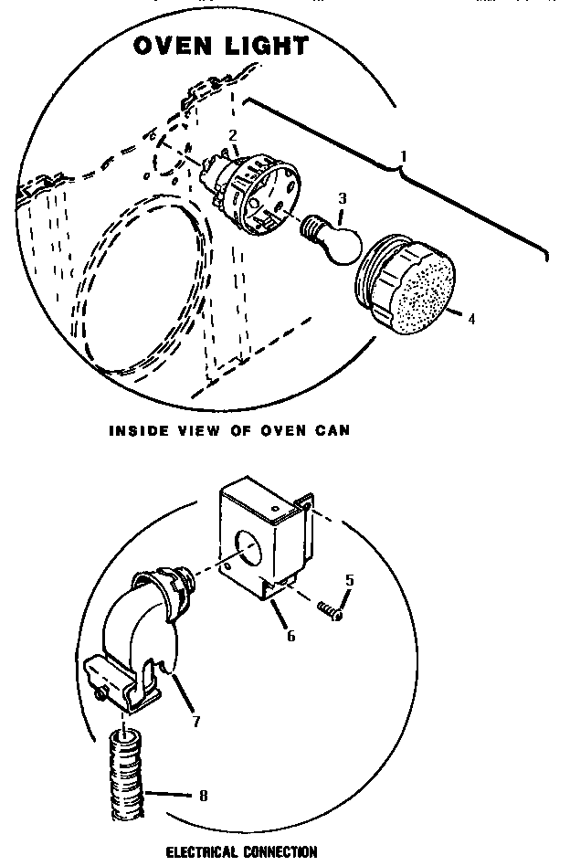 Thermador ESC30B-01 oven light diagram