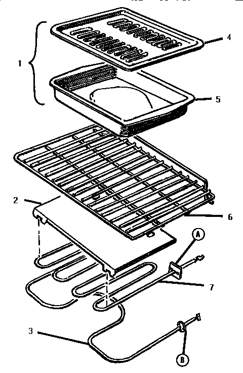 Thermador ESC30B racks, elements & pan assembly diagram