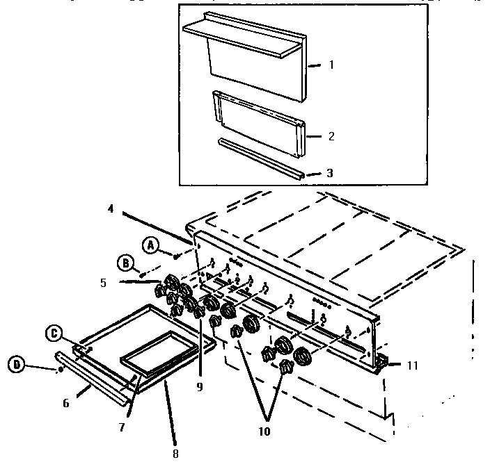 Thermador GCR486GD control panel & related parts diagram