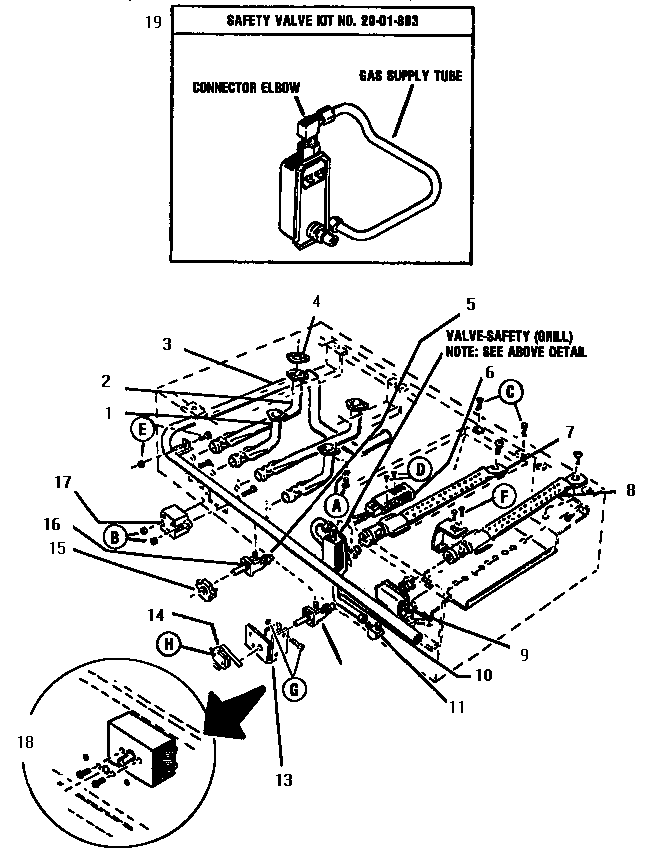 Thermador GCR486GD functional parts (gcr484gd) diagram