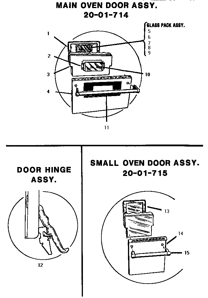 Thermador GCR486GD door assemblies diagram