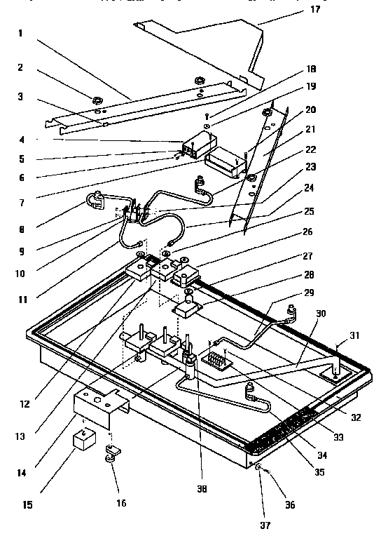 Thermador GGS36W ggs36 and ggscv36 burner box (ggs36) (ggs36w) diagram
