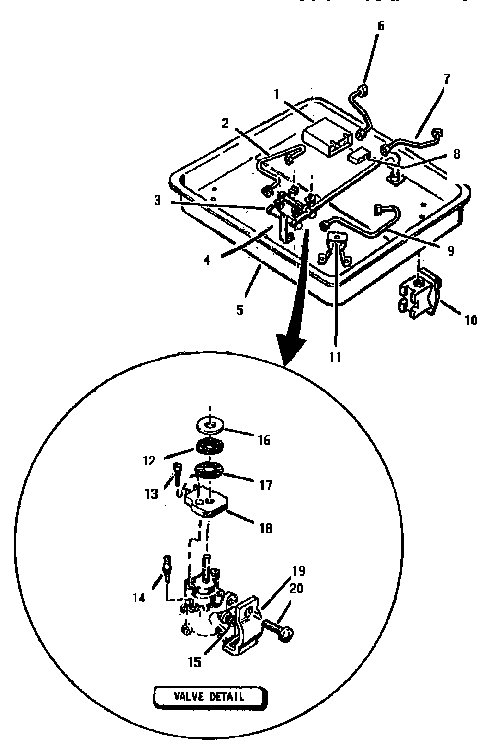 Thermador SGT3002 burner section diagram