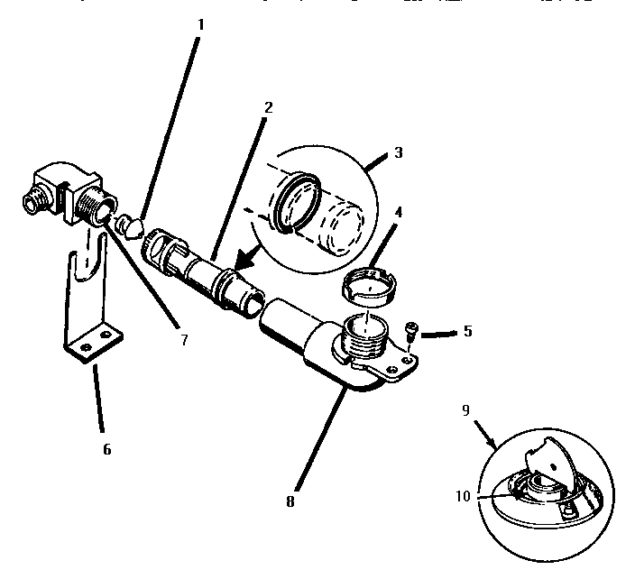 Thermador SGT3002 burner section diagram