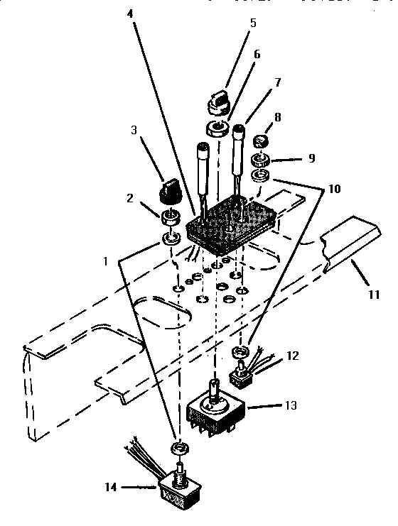 Thermador SGT3601 switch plate parts diagram