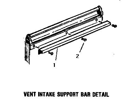 Thermador SGT3601 vent intake support bar diagram