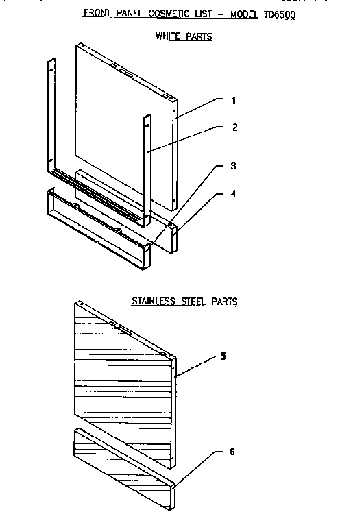 Thermador TD6500 front panel diagram