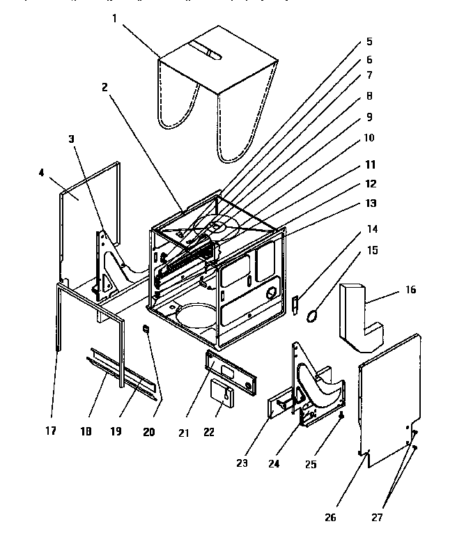 Thermador TD6500 panel/gaskets diagram