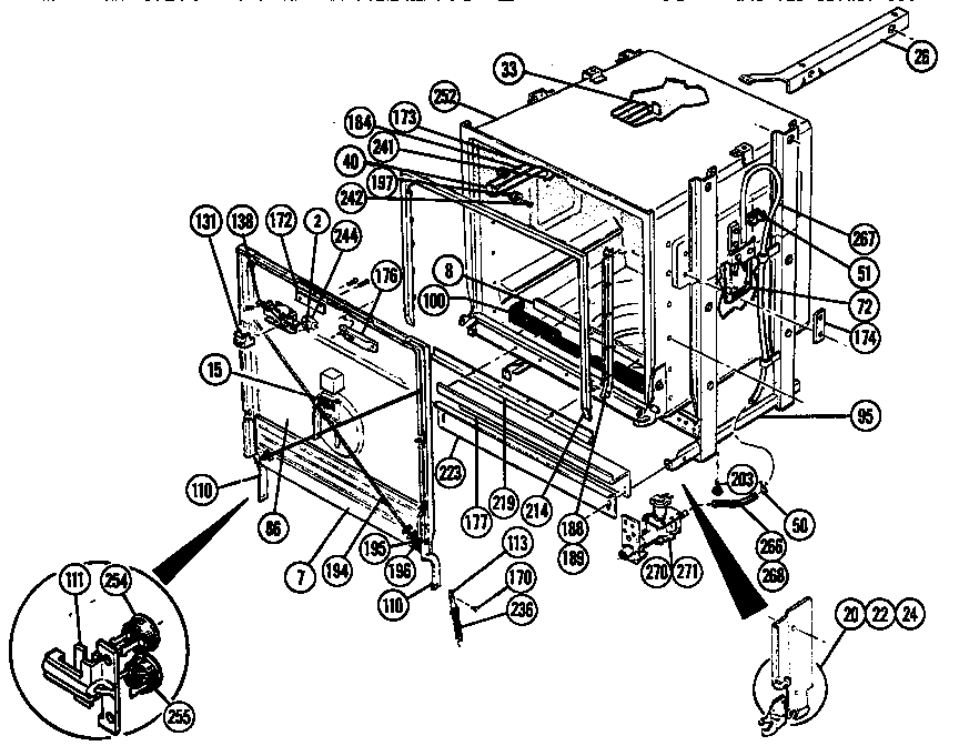 Thermador TD121 tank/panel diagram