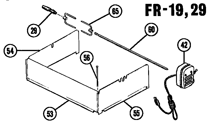 Thermador TBQ3 accessory kit parts diagram