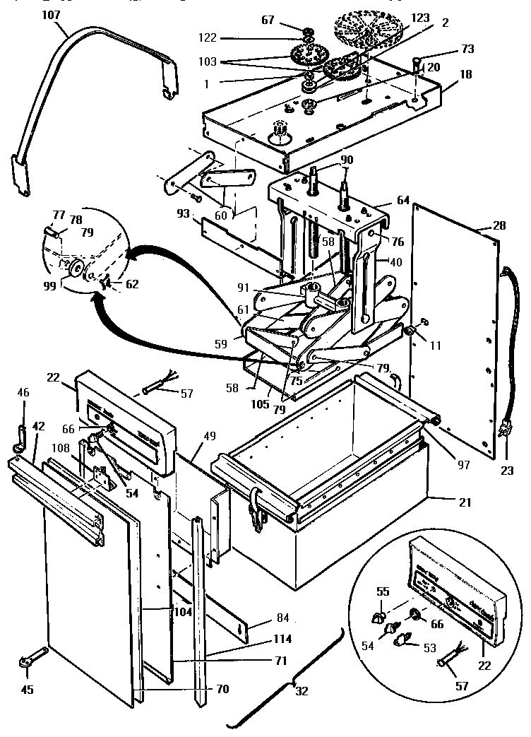 Thermador WRC14 frame diagram