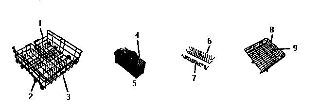 Thermador WKD3700 baskets diagram