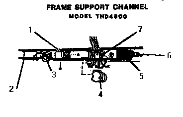 Thermador WKD3700 frame support channel diagram