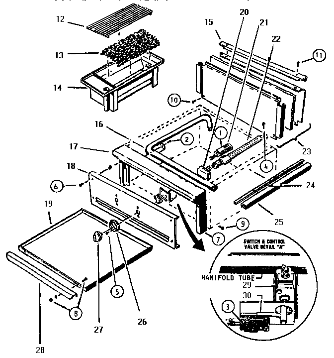 Thermador GCT24GD grill (gct24gl) diagram