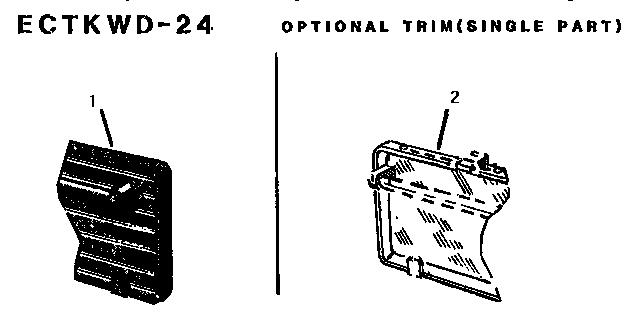 Thermador WD24WC optional trim (ectkwd24) diagram
