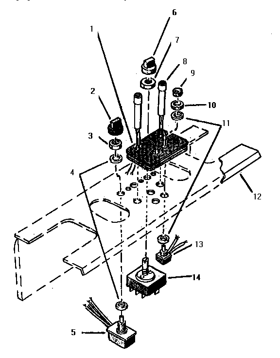 Thermador SGCV36G02 switch plate diagram