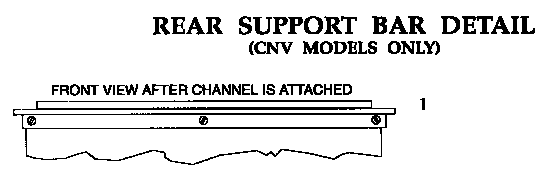 Thermador SGSCV36GW rear support bar diagram