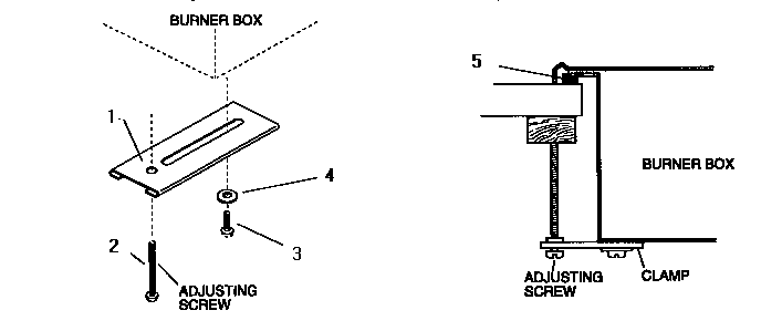 Thermador SGSCV36GW hold-down bracket diagram