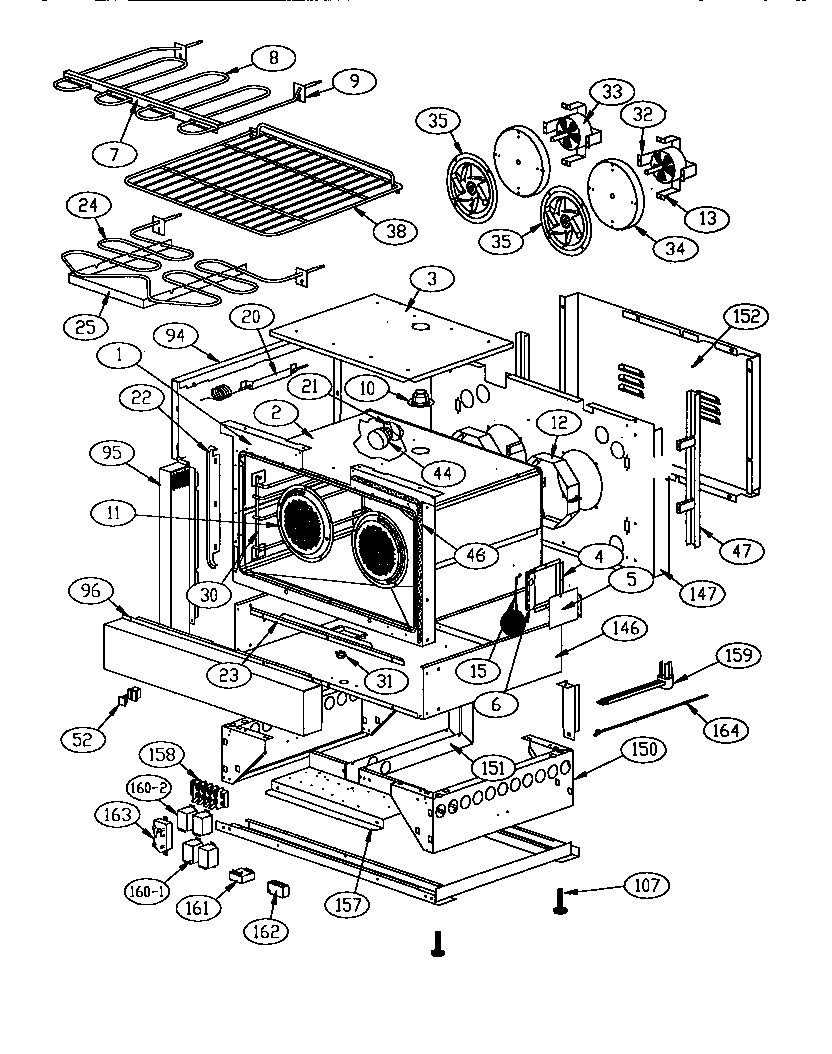 Thermador GCR36-6 oven parts diagram
