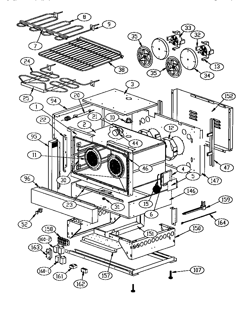 Thermador GCR36-4GD main body diagram