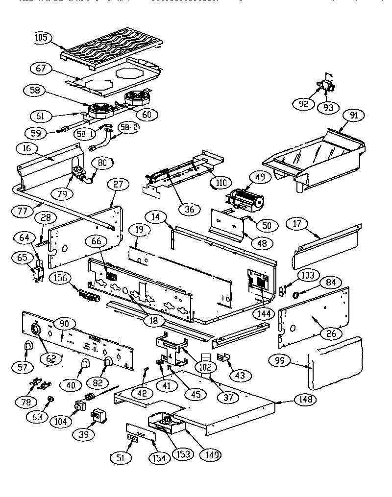 Thermador GCR36-4GD burner diagram