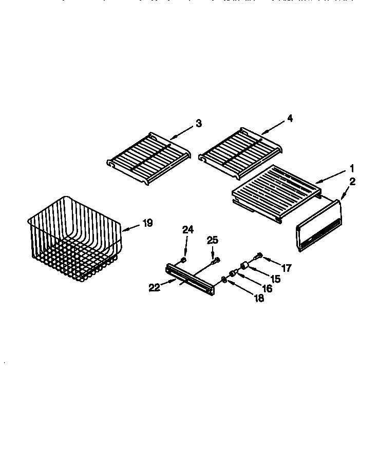Thermador TSS36DAW-06 freezer shelf diagram