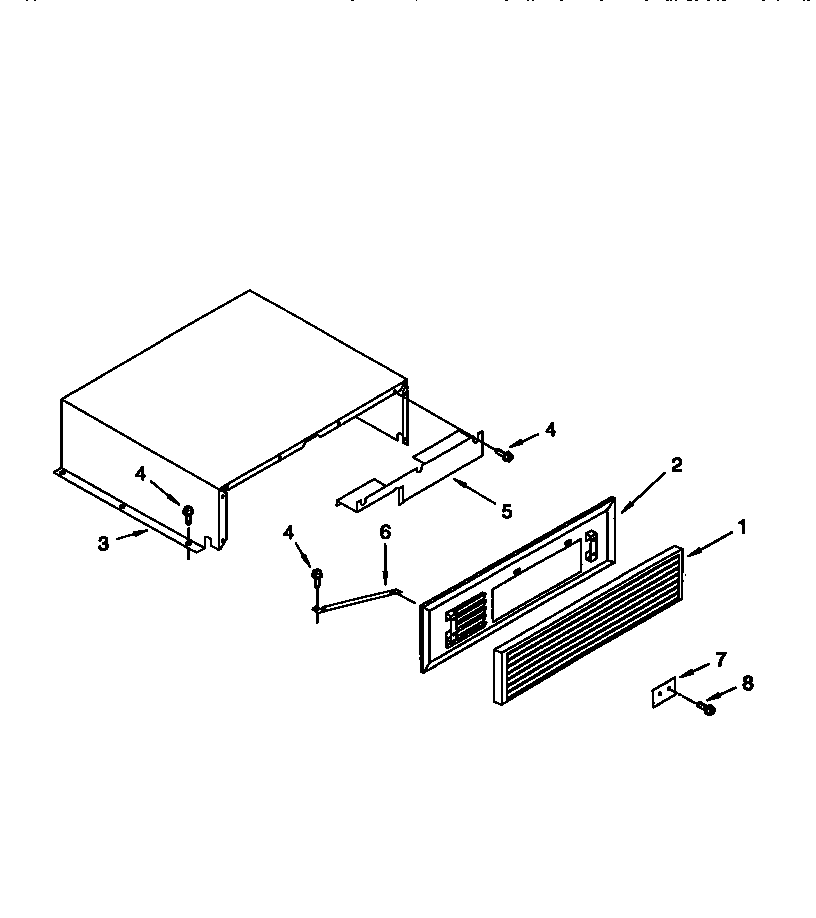 Thermador TSS36DAW-06 top grille & unit cover diagram