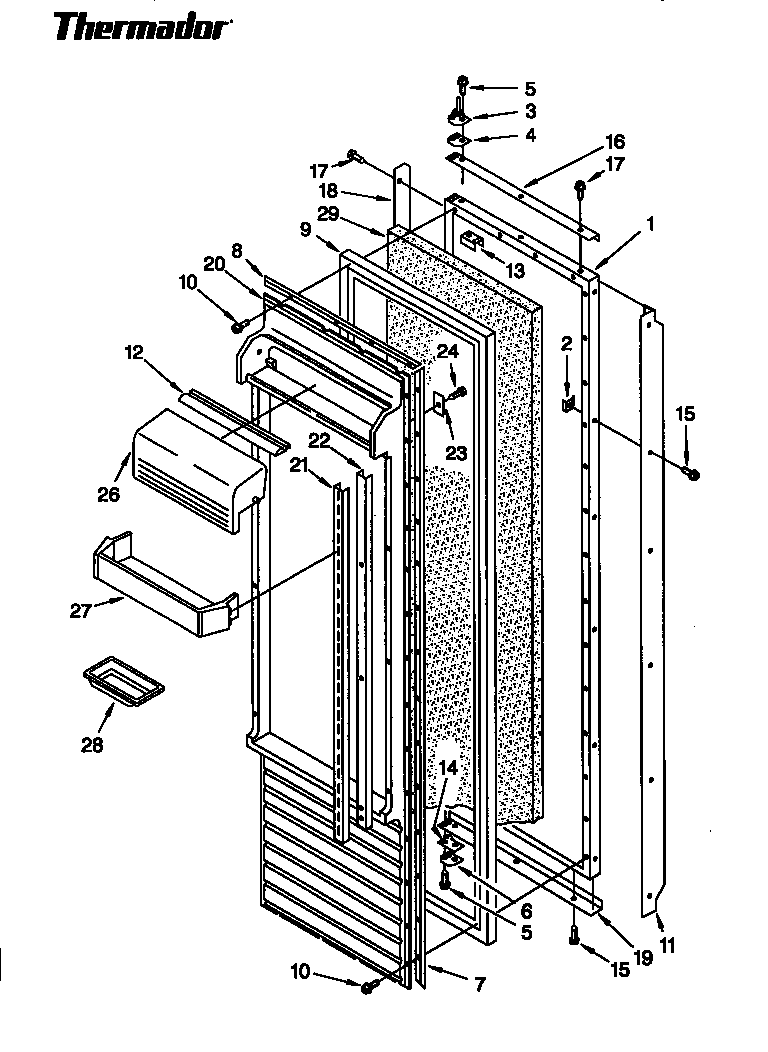 Thermador TSS36DAW-06 refrigerator door diagram