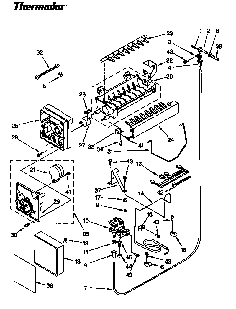 Thermador TSS36DAW-06 ice maker diagram