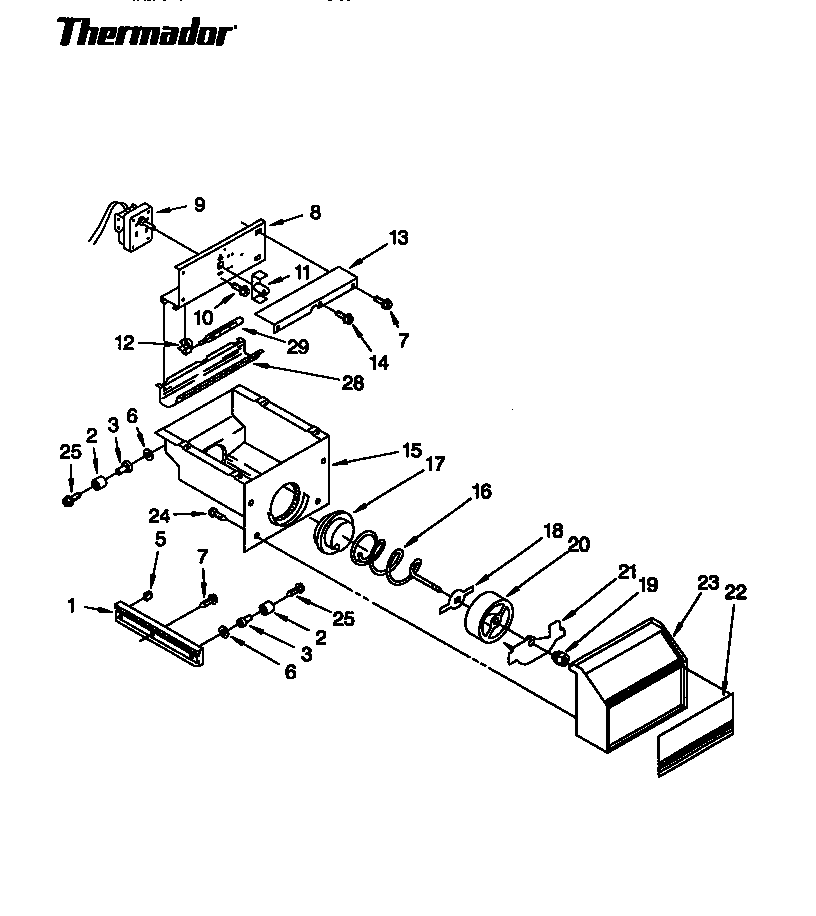 Thermador TSS36DAW-06 ice container diagram