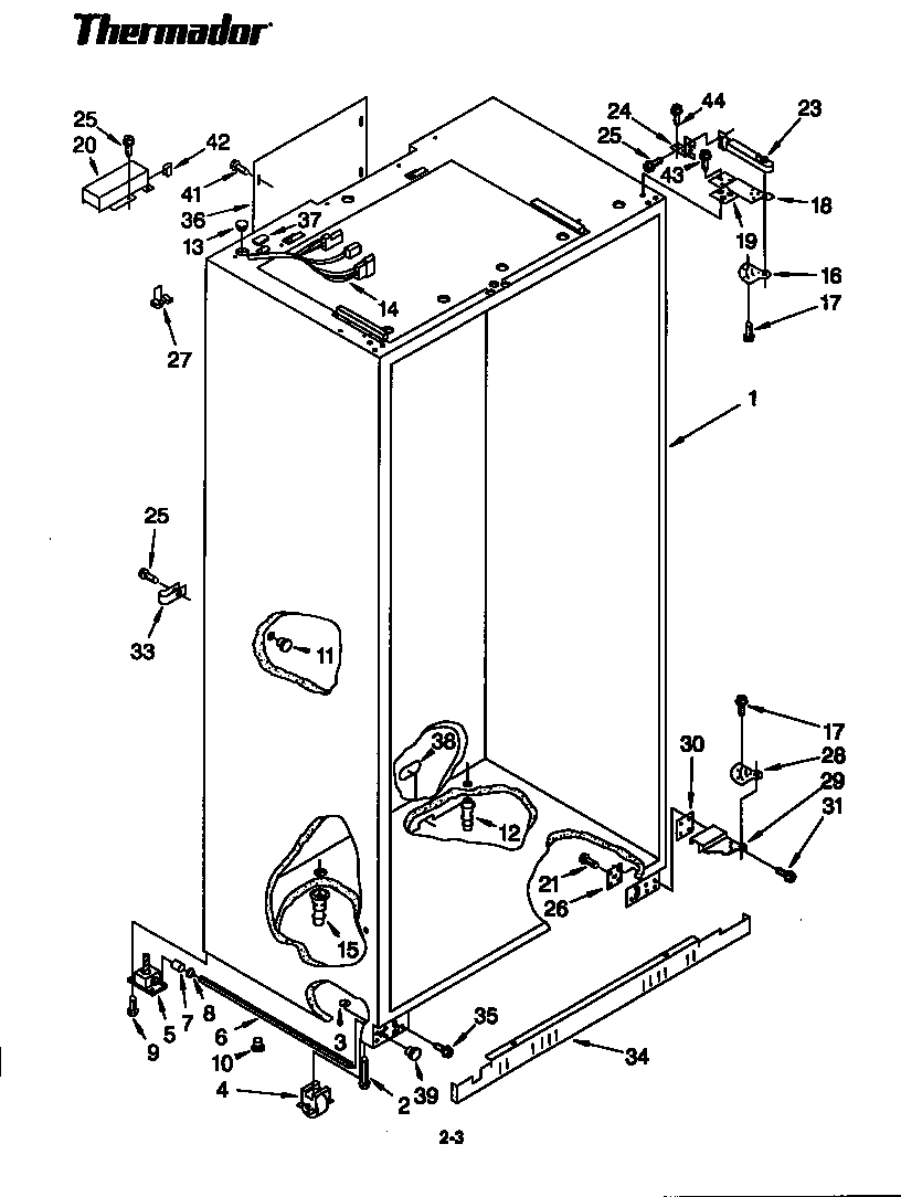 Thermador TSS48DAB-06 cabinet diagram
