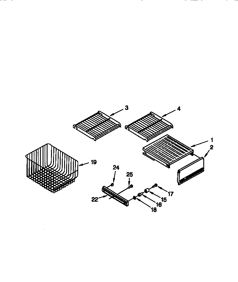 Thermador TSS48DAB-06 freezer shelf diagram