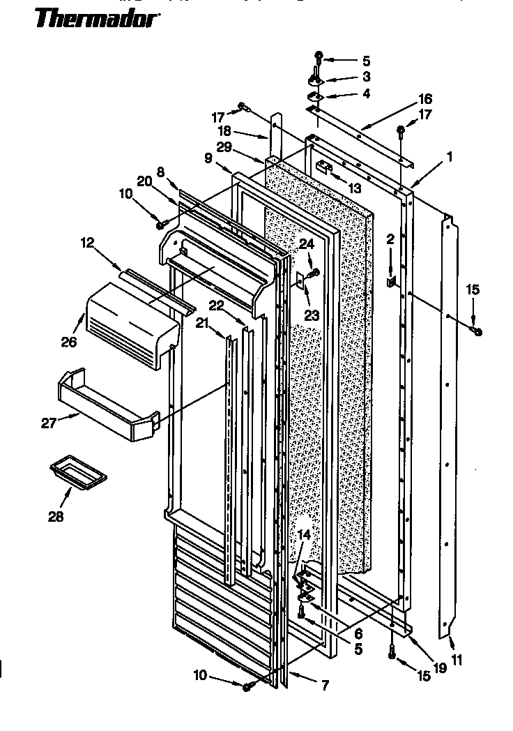 Thermador TSS48DAB-06 refrigerator door diagram