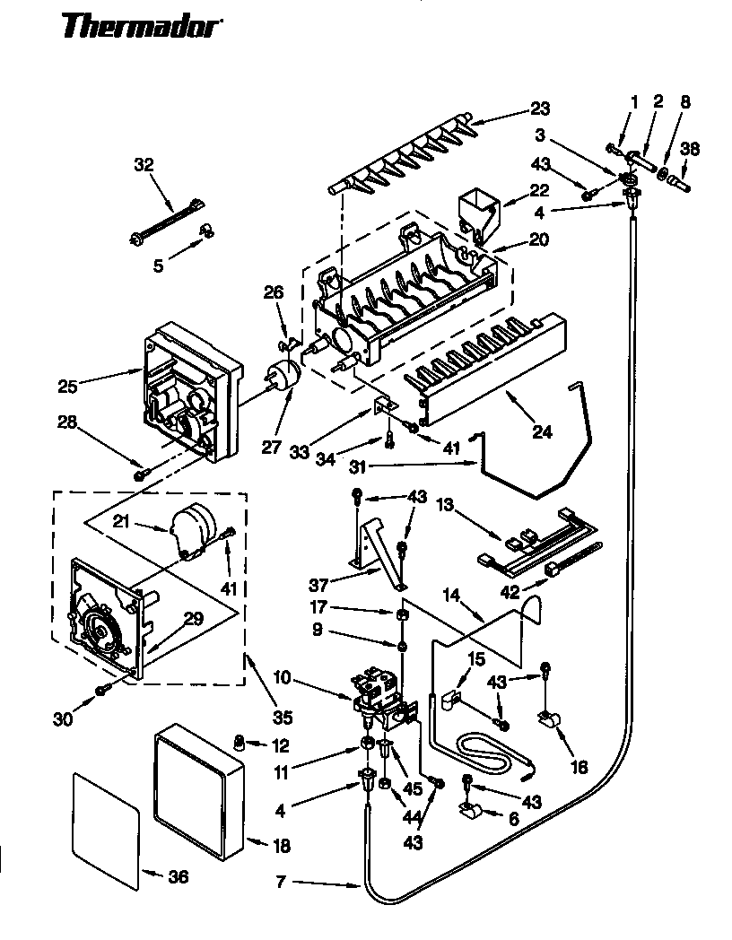 Thermador TSS48DAB-06 ice maker diagram