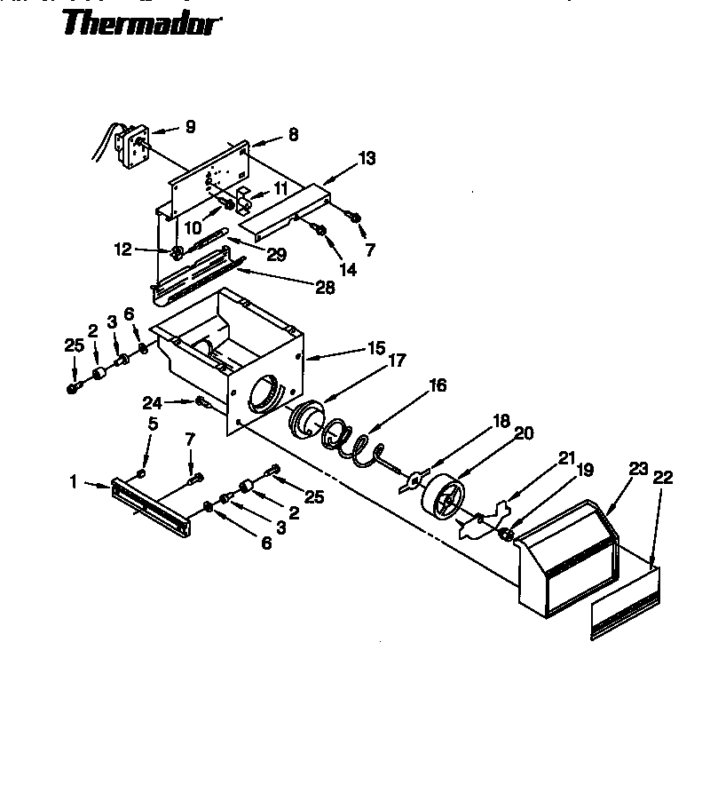Thermador TSS48DAB-06 ice container diagram