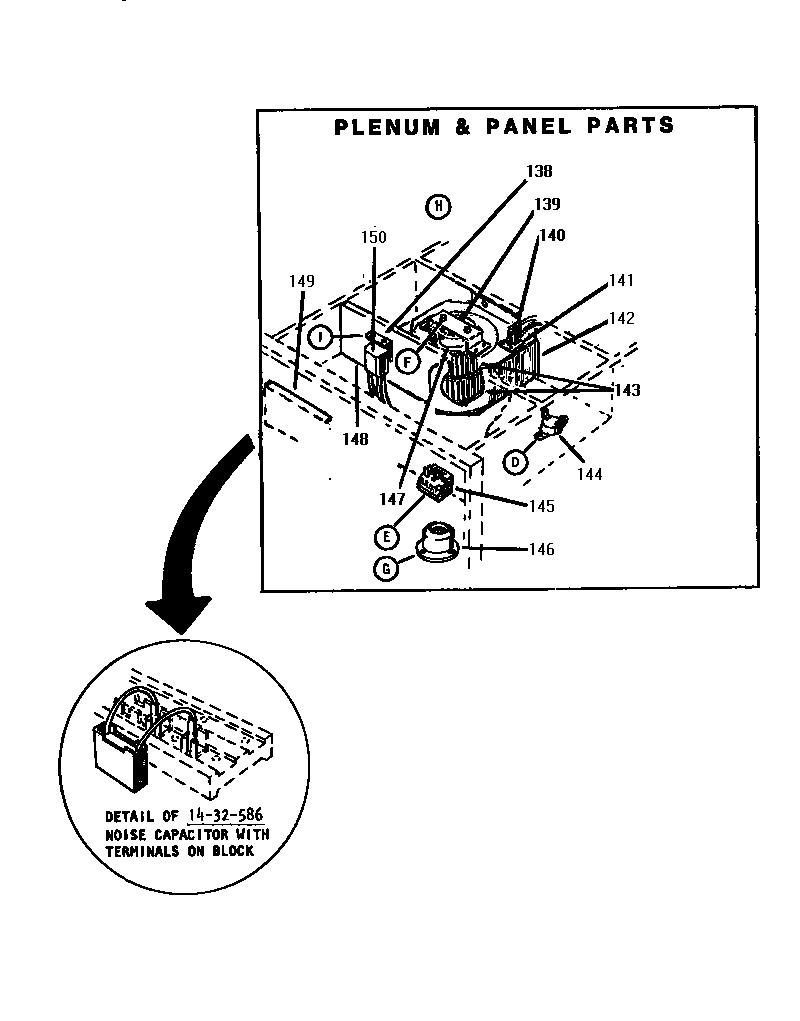 Thermador CT127 plenum & panel diagram
