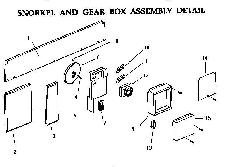 Thermador GGSCV365 snorkel and gear box assembly diagram