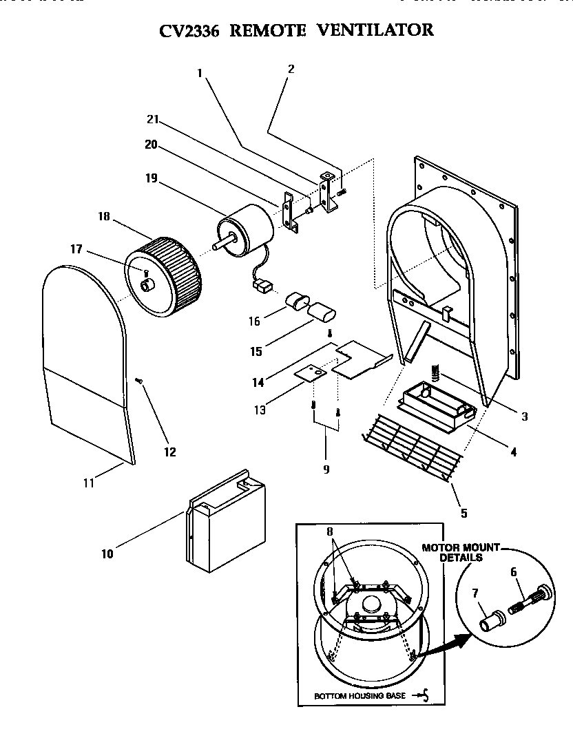 Thermador SGN30S remote ventilator (cv2336) diagram