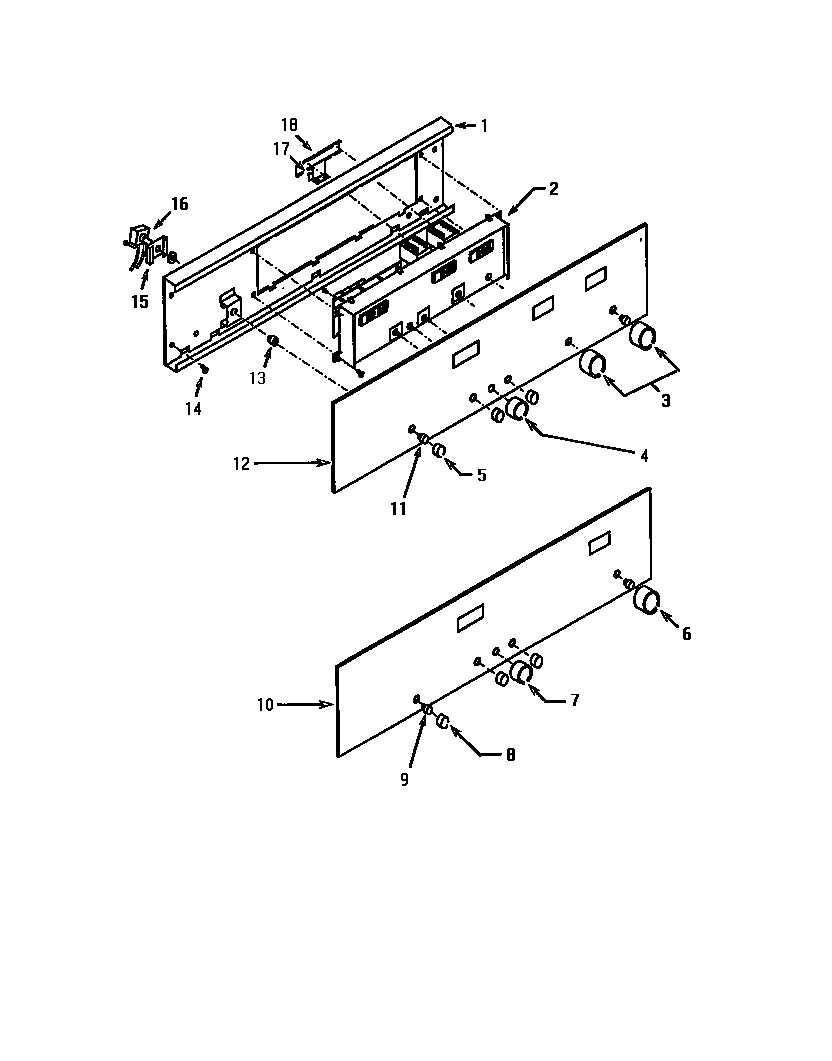 Thermador CT227N-01 control panel diagram
