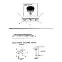 Thermador GGN36W burner cap assembly/rear support bar detail diagram