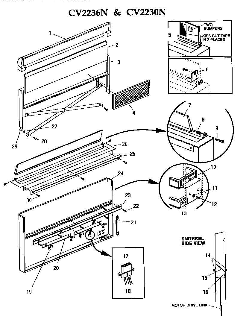 Thermador GGNCV365W cv2236n & cv2230n diagram