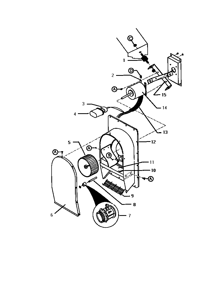 Thermador VTR1000Q ventilator diagram