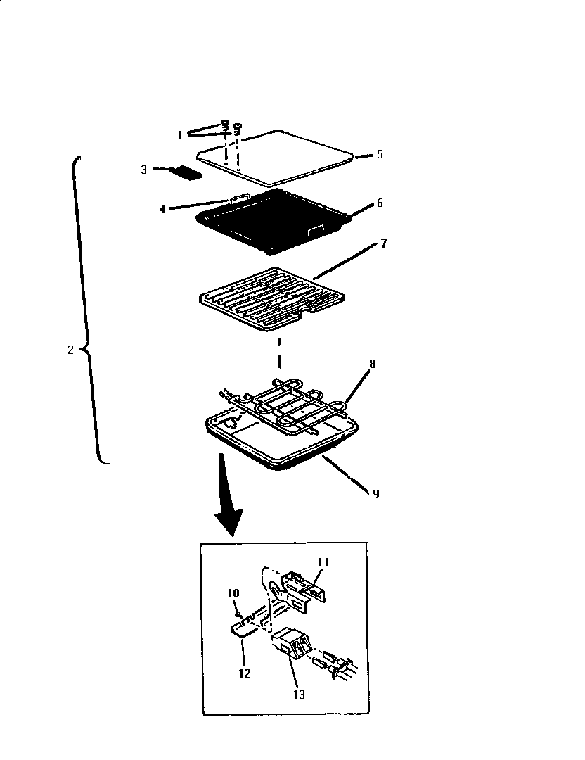Thermador GCV36 grill - gcv36g, gth36g diagram