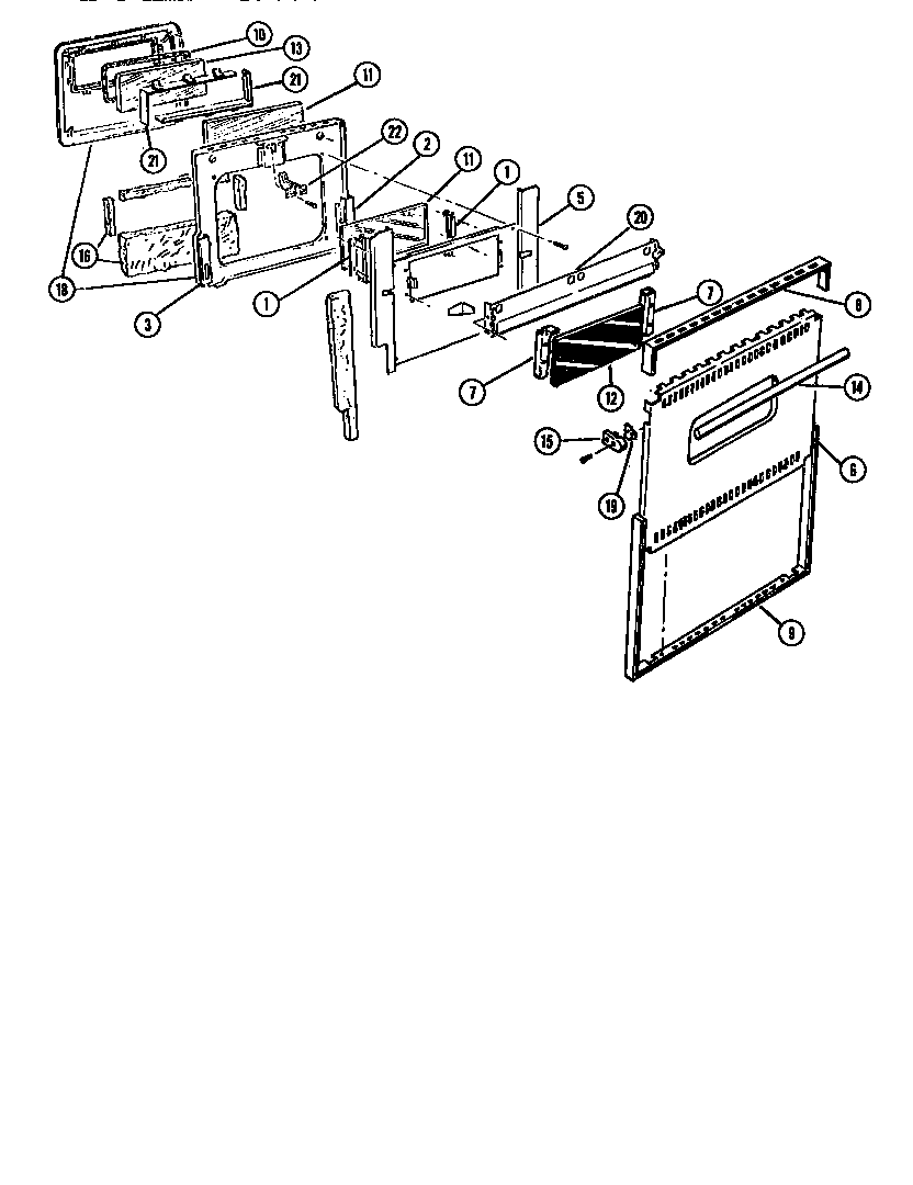 Thermador MSC39 msc3g door diagram