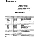 Thermador SGCS304RW fasteners diagram