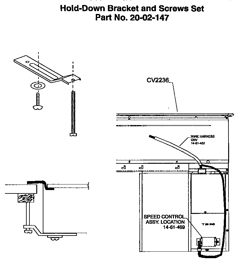 Thermador CER30QB hold down bracket diagram
