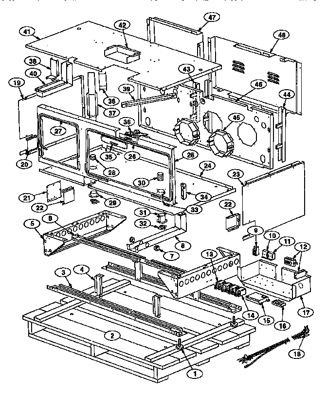 Thermador PRSE48-6GD pallet diagram