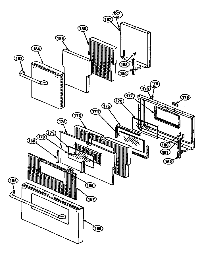 Thermador PRSE48-6GD oven door diagram