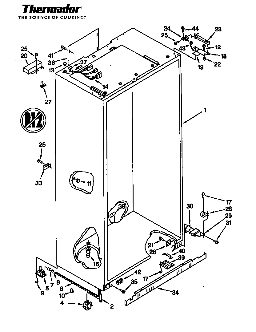 Thermador TSS42QBB series 02,-03 all models diagram