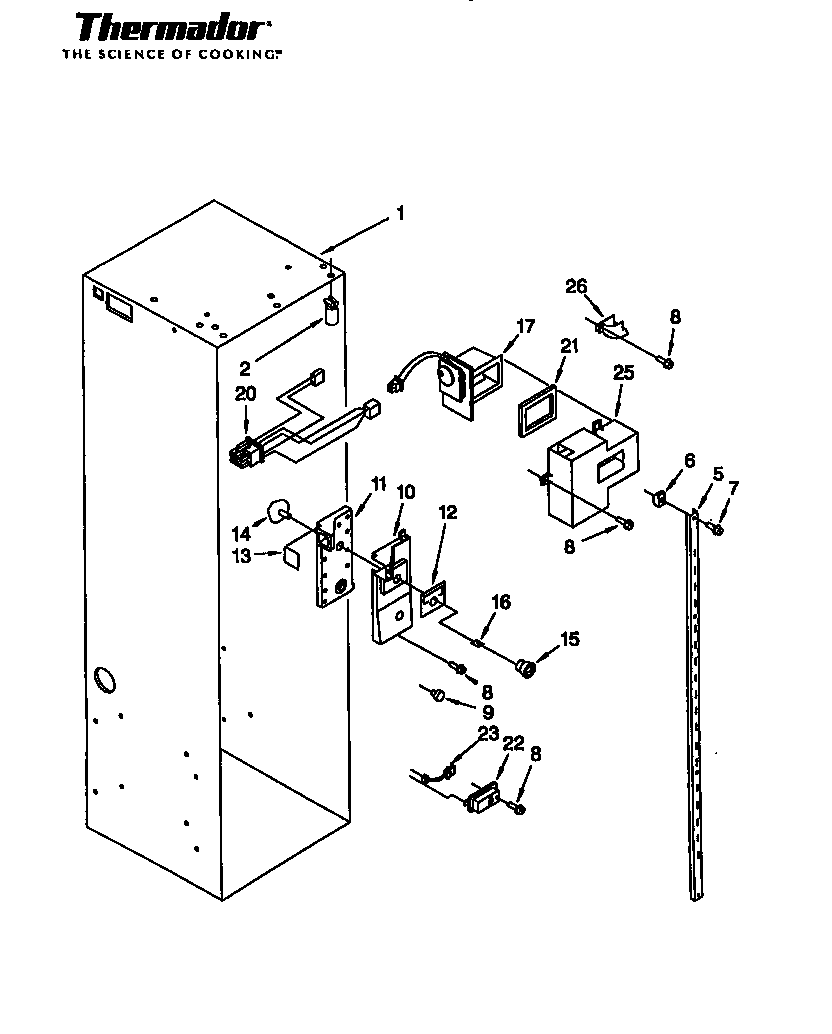 Thermador TSS42QBB series 02-05 all models diagram